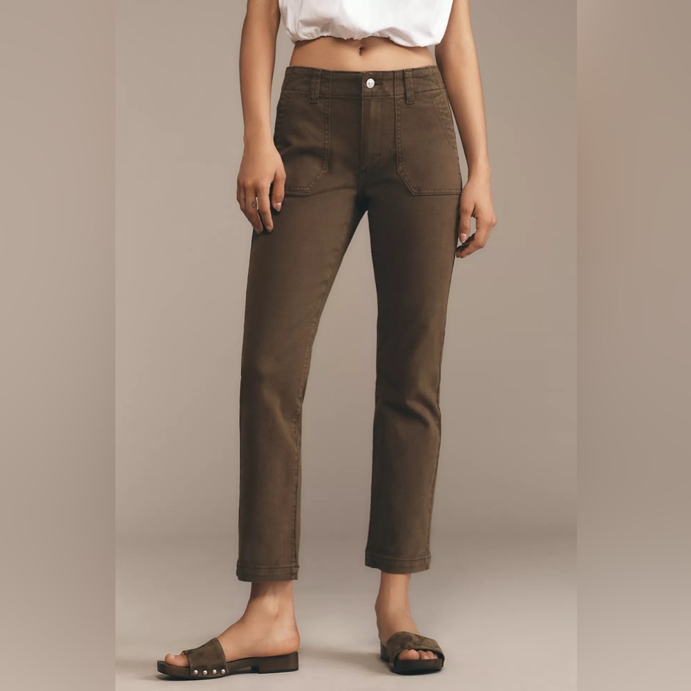 Paige Mayslie Jogger Transcend Denim Weekender Pant Brown 33
